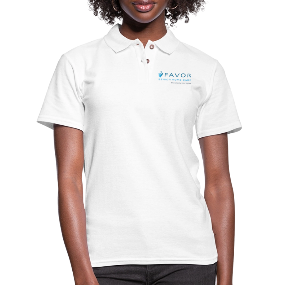 Women's Favor Polo Shirt - FV-Blue - white