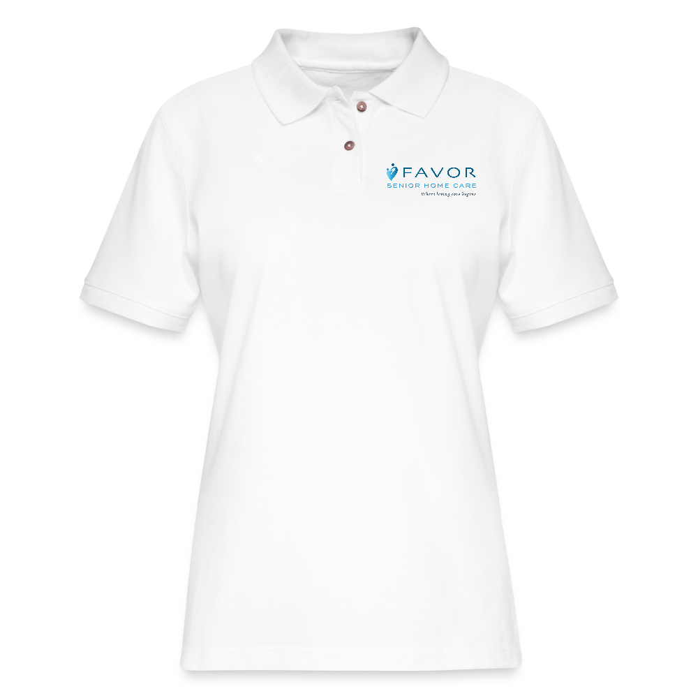 Women's Favor Polo Shirt - FV-Blue - white