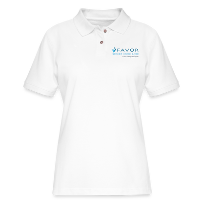 Women's Favor Polo Shirt - FV-Blue - white