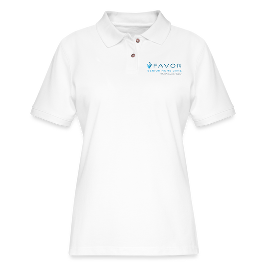 Women's Favor Polo Shirt - FV-Blue - white