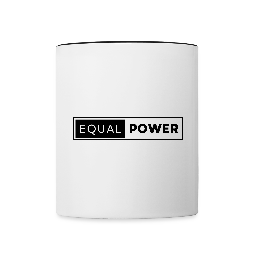 Equal Power Contrast Coffee Mug - EP-Black - white/black