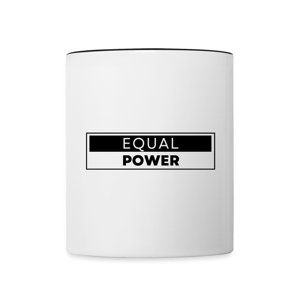 Equal Power Contrast Coffee Mug - EPV-Black - white/black