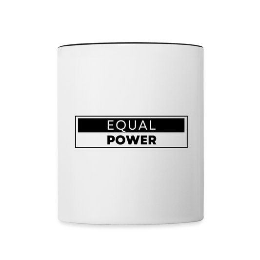 Equal Power Contrast Coffee Mug - EPV-Black - white/black