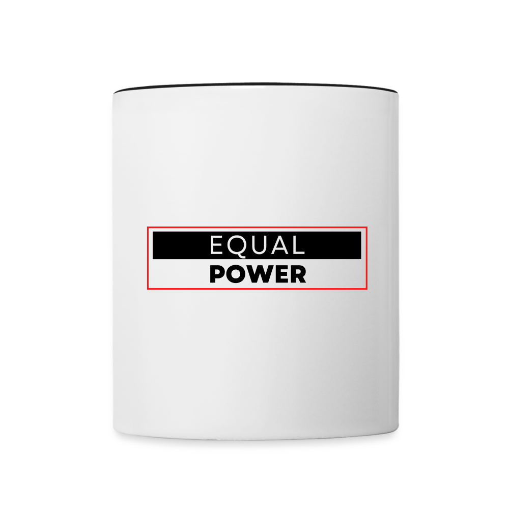 Equal Power Contrast Coffee Mug - EPV-Red - white/black