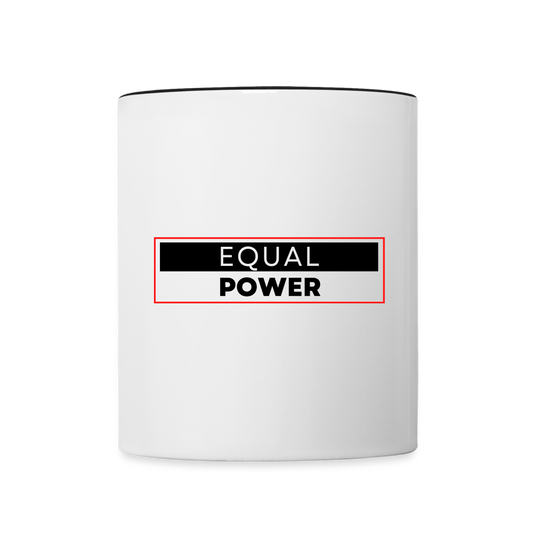 Equal Power Contrast Coffee Mug - EPV-Red - white/black