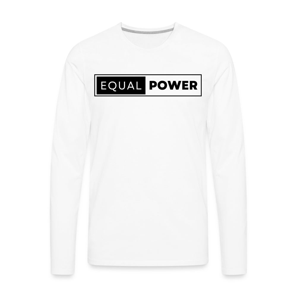 Equal Power T-Shirt - Men Long Sleeve - EP-Black - white