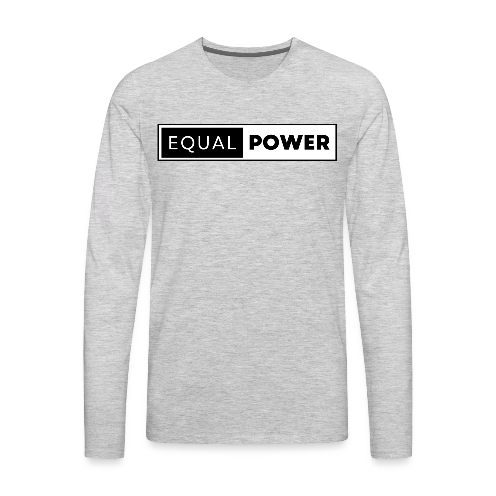 Equal Power T-Shirt - Men Long Sleeve - EP-Black - heather gray