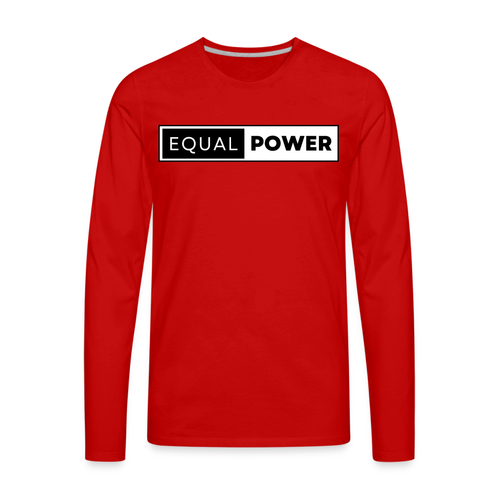 Equal Power T-Shirt - Men Long Sleeve - EP-Black - red