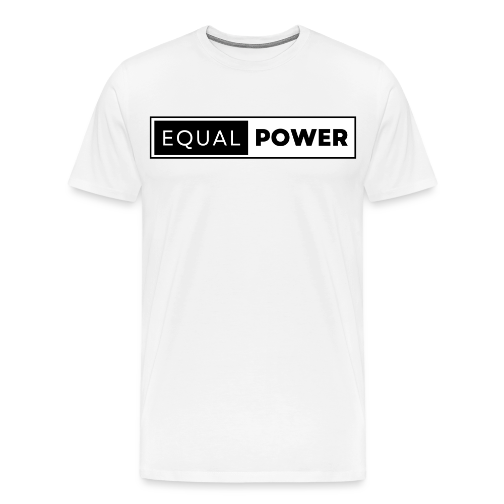 Equal Power T-Shirt - Men Short Sleeve - EP-Black - white