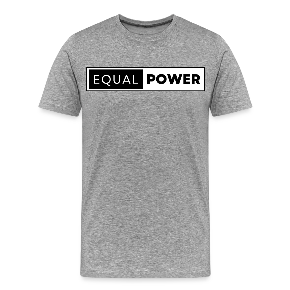 Equal Power T-Shirt - Men Short Sleeve - EP-Black - heather gray