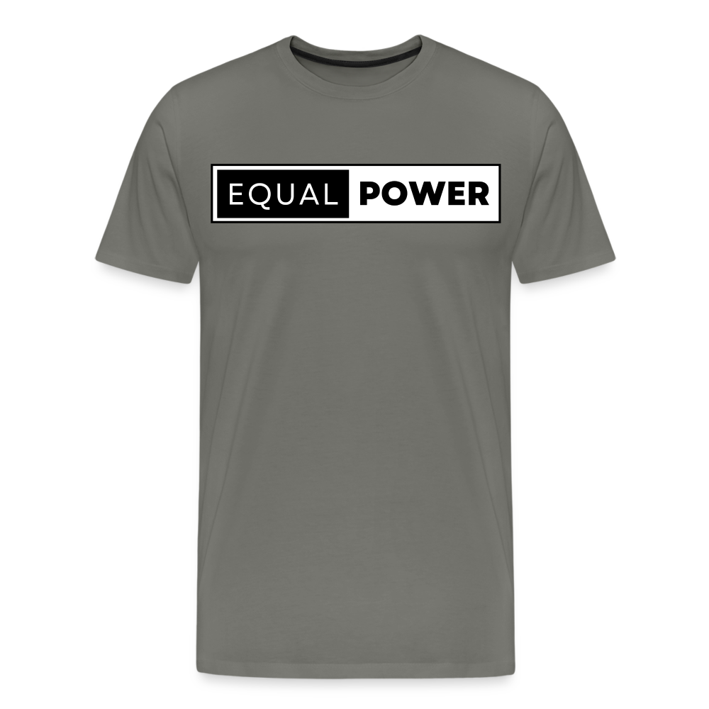 Equal Power T-Shirt - Men Short Sleeve - EP-Black - asphalt gray