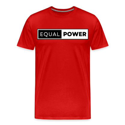 Equal Power T-Shirt - Men Short Sleeve - EP-Black - red