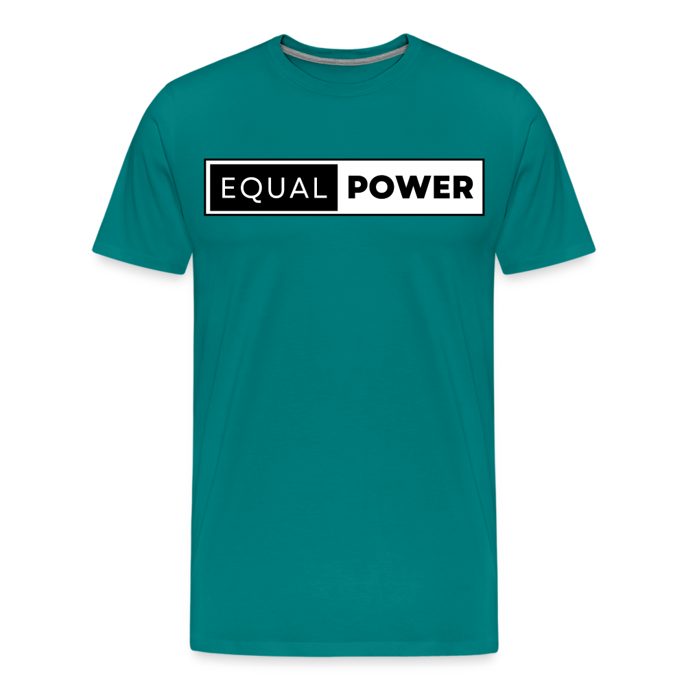 Equal Power T-Shirt - Men Short Sleeve - EP-Black - teal