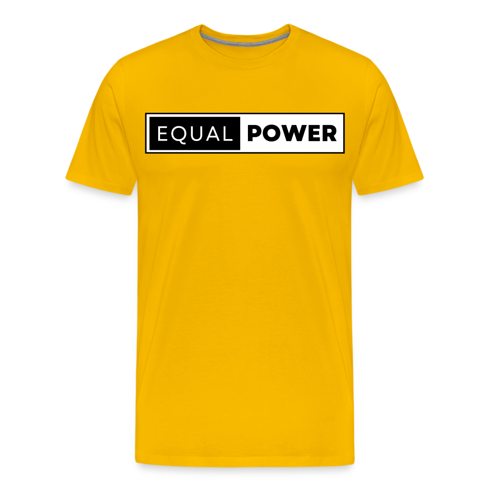 Equal Power T-Shirt - Men Short Sleeve - EP-Black - sun yellow