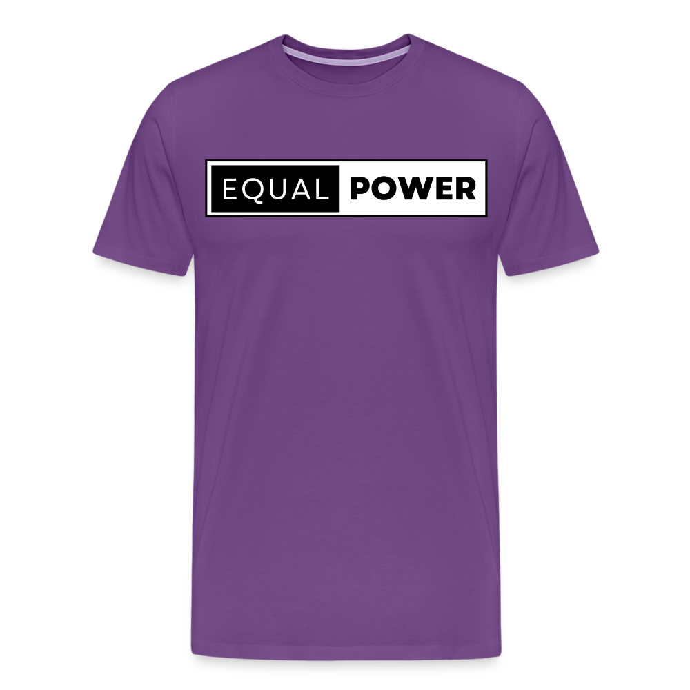 Equal Power T-Shirt - Men Short Sleeve - EP-Black - purple