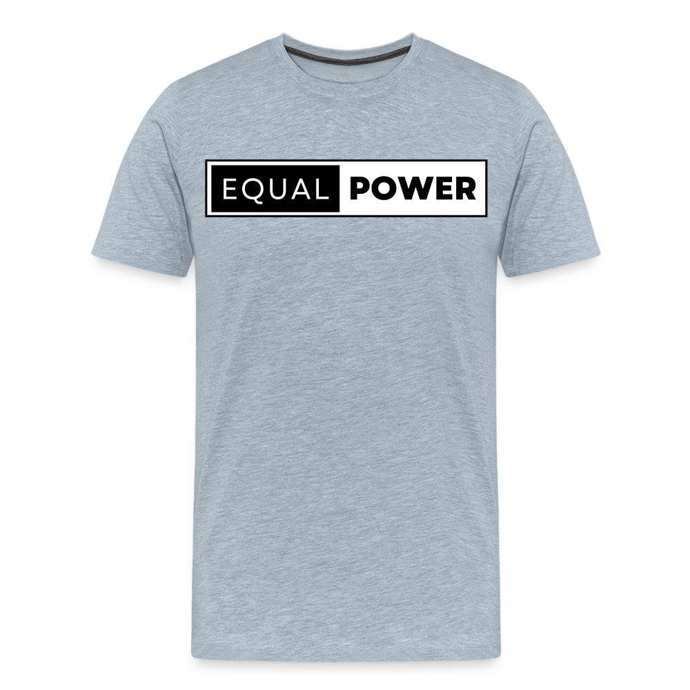 Equal Power T-Shirt - Men Short Sleeve - EP-Black - heather ice blue