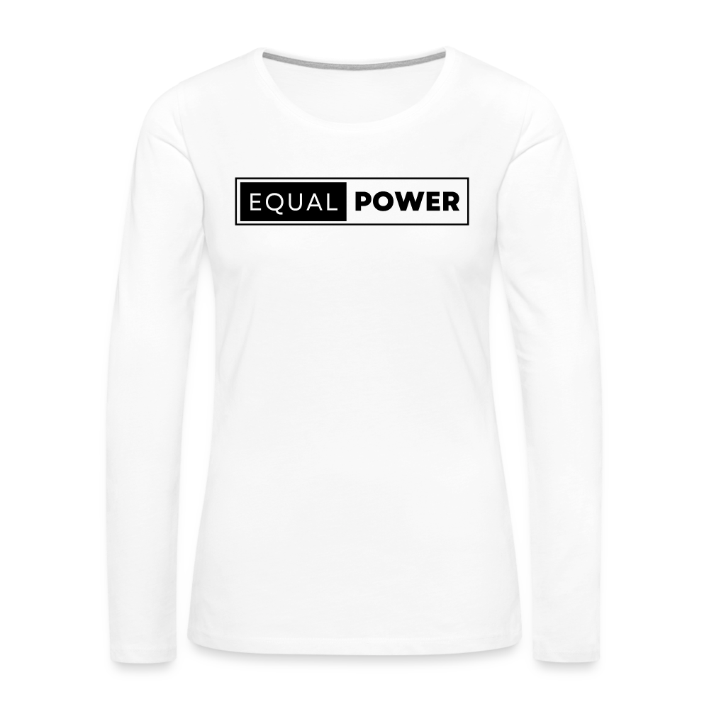 Equal Power T-Shirt - Women Long Sleeve - EP-Black - white