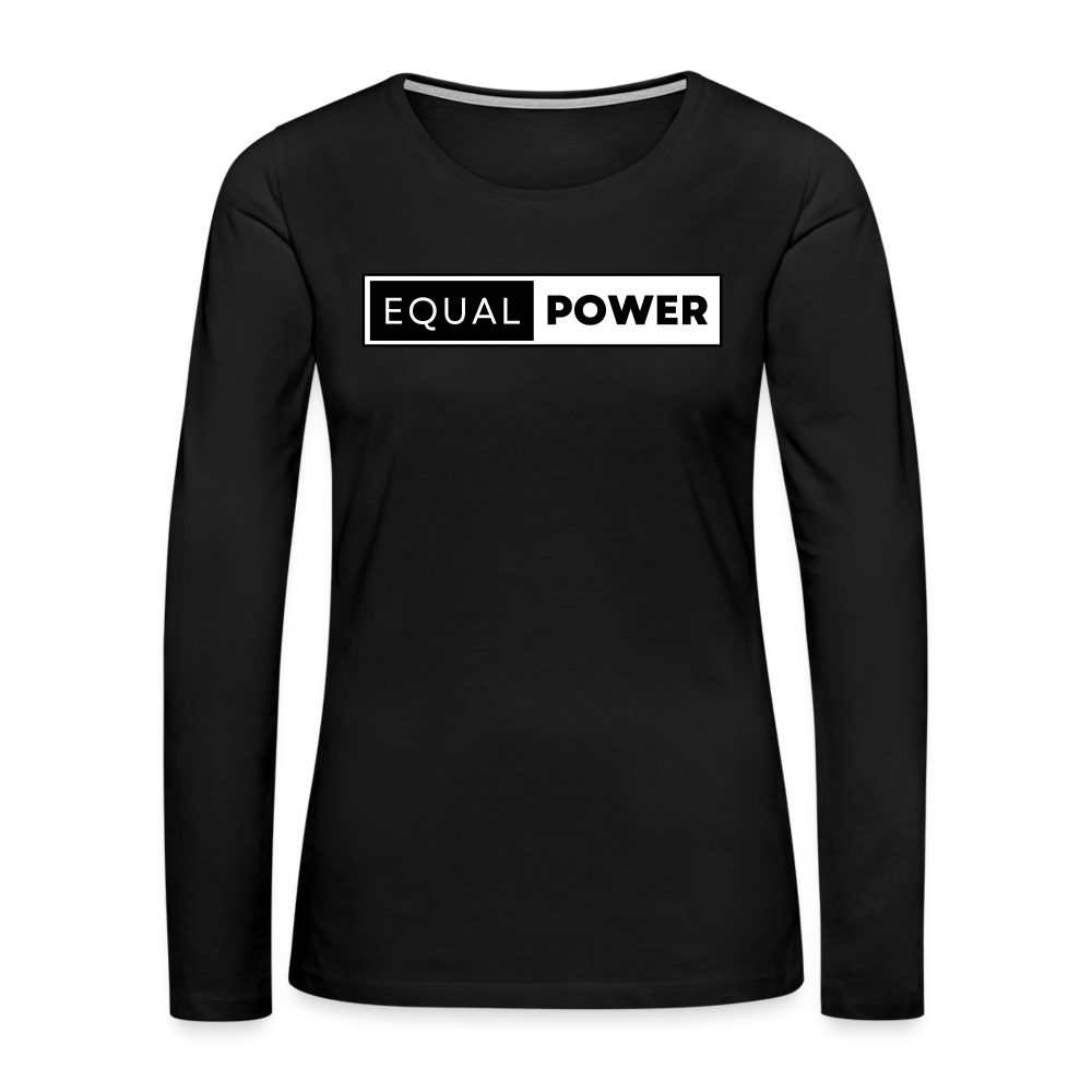 Equal Power T-Shirt - Women Long Sleeve - EP-Black - black