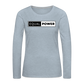 Equal Power T-Shirt - Women Long Sleeve - EP-Black - heather ice blue