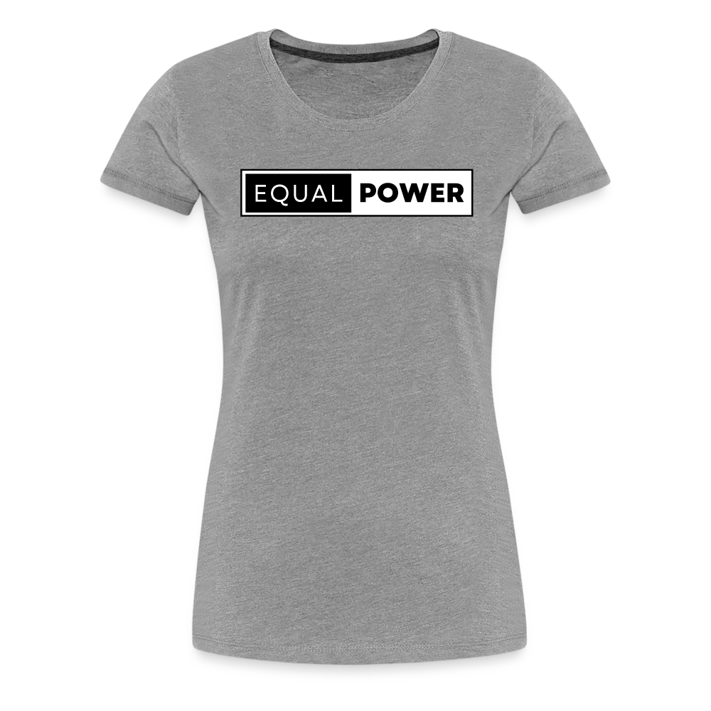 Equal Power T-Shirt - Women Short Sleeve - EP-Black - heather gray