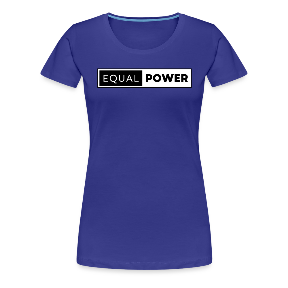 Equal Power T-Shirt - Women Short Sleeve - EP-Black - royal blue