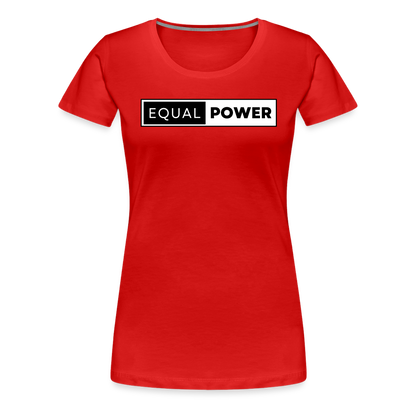 Equal Power T-Shirt - Women Short Sleeve - EP-Black - red