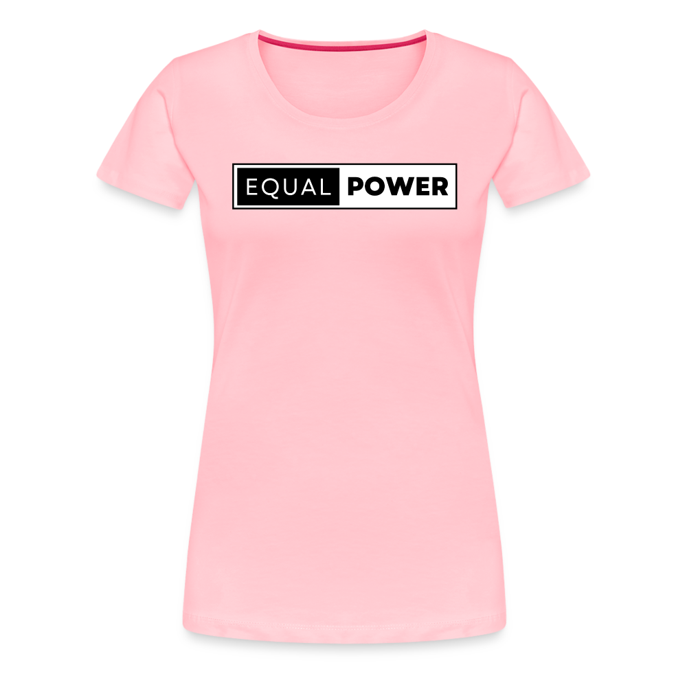 Equal Power T-Shirt - Women Short Sleeve - EP-Black - pink