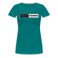 Equal Power T-Shirt - Women Short Sleeve - EP-Black - teal