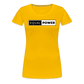 Equal Power T-Shirt - Women Short Sleeve - EP-Black - sun yellow