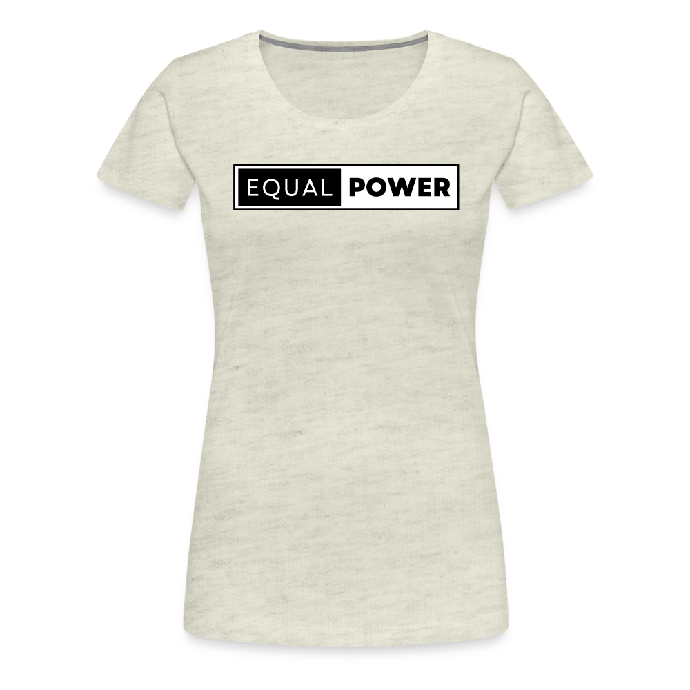 Equal Power T-Shirt - Women Short Sleeve - EP-Black - heather oatmeal