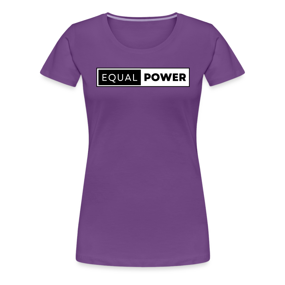 Equal Power T-Shirt - Women Short Sleeve - EP-Black - purple