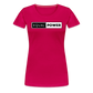 Equal Power T-Shirt - Women Short Sleeve - EP-Black - dark pink