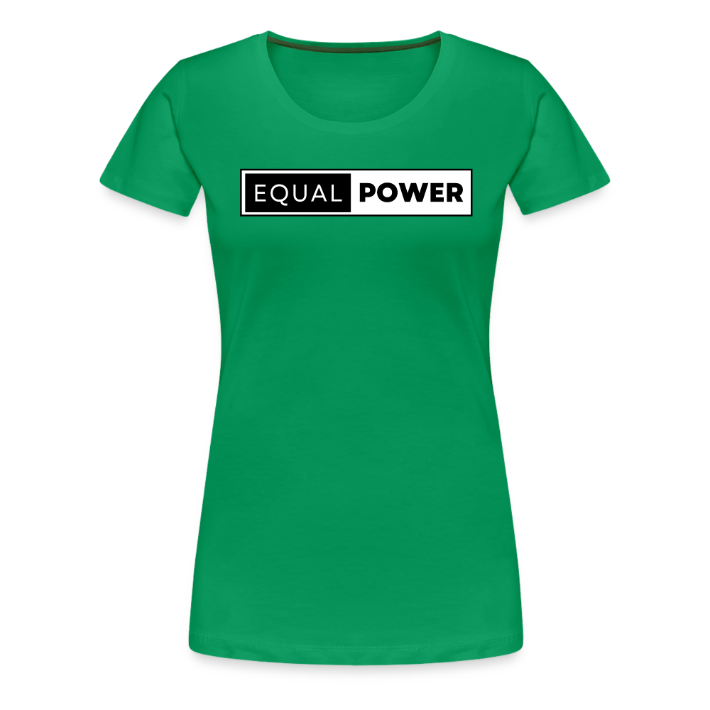 Equal Power T-Shirt - Women Short Sleeve - EP-Black - kelly green