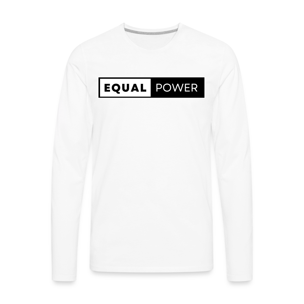 Equal Power T-Shirt - Men Long Sleeve - EP-White - white