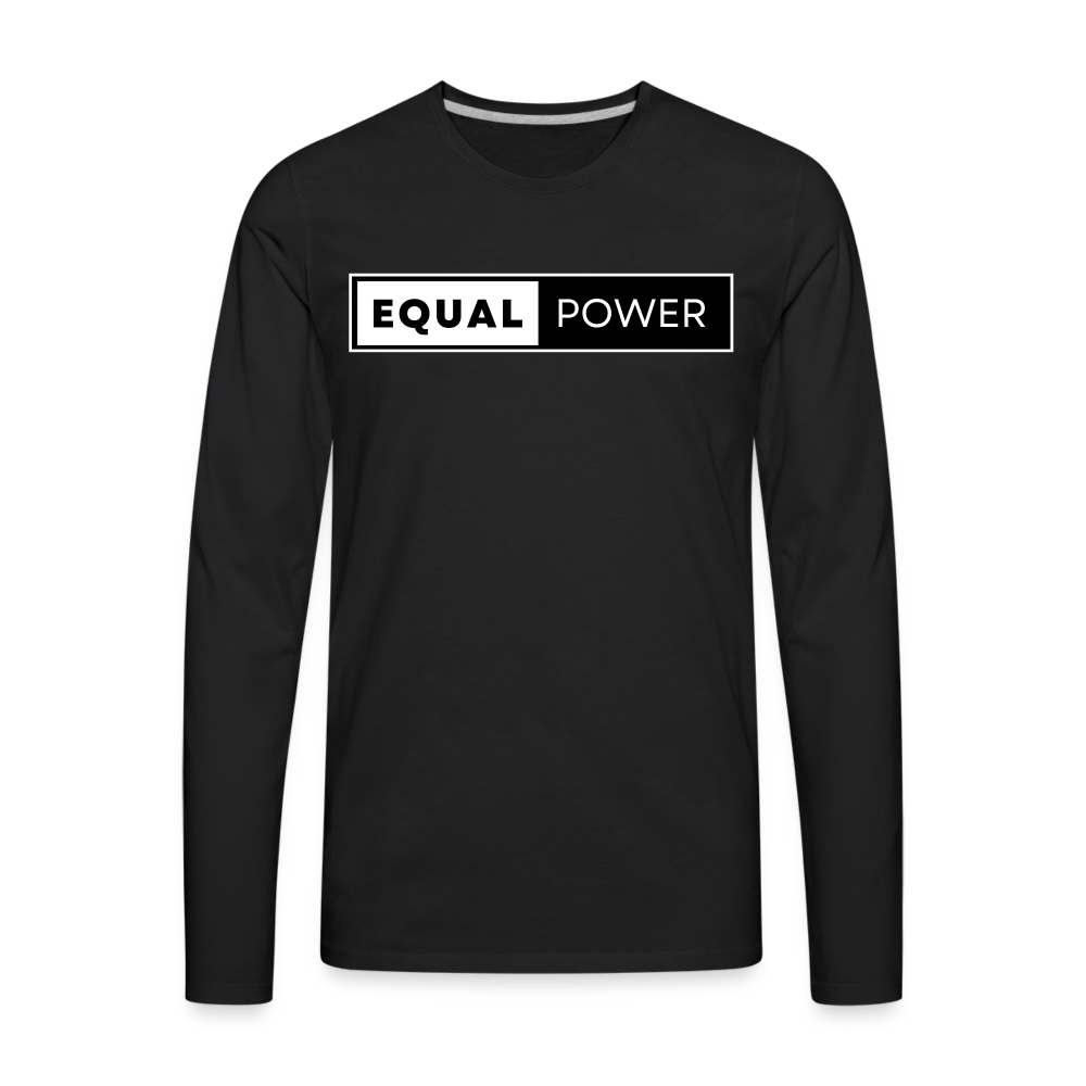 Equal Power T-Shirt - Men Long Sleeve - EP-White - black