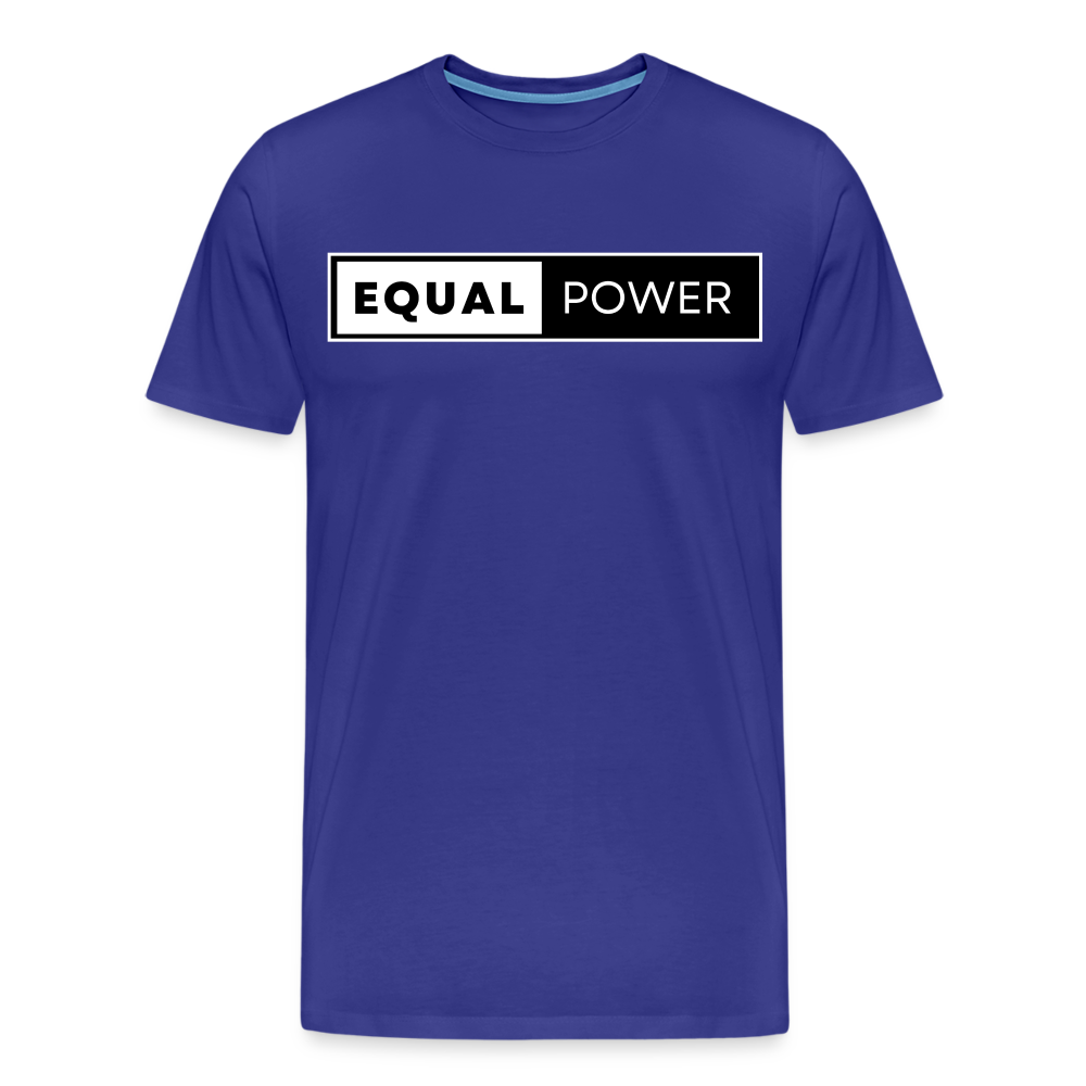 Equal Power T-Shirt - Men Short Sleeve - EP-White - royal blue