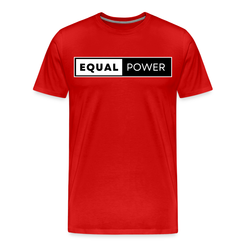 Equal Power T-Shirt - Men Short Sleeve - EP-White - red