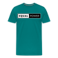 Equal Power T-Shirt - Men Short Sleeve - EP-White - teal