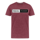 Equal Power T-Shirt - Men Short Sleeve - EP-White - heather burgundy