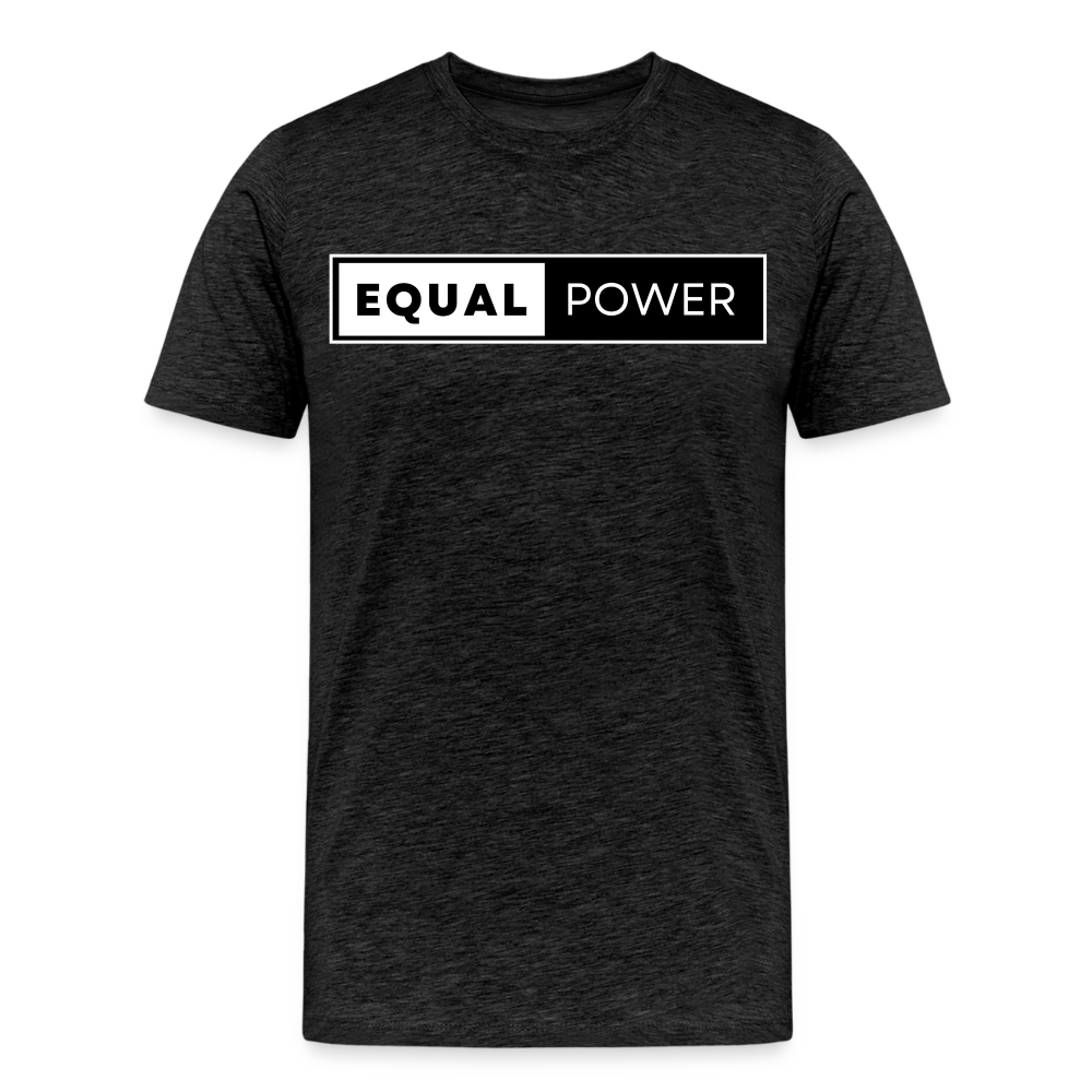 Equal Power T-Shirt - Men Short Sleeve - EP-White - charcoal grey