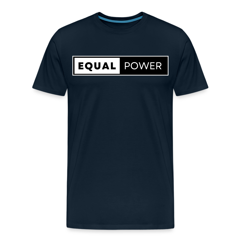 Equal Power T-Shirt - Men Short Sleeve - EP-White - deep navy