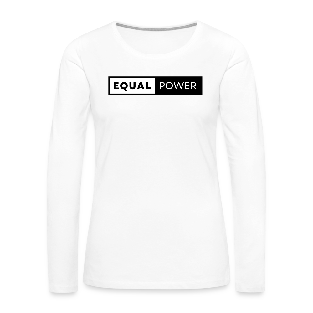 Equal Power T-Shirt - Women Long Sleeve - EP-White - white