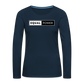 Equal Power T-Shirt - Women Long Sleeve - EP-White - deep navy