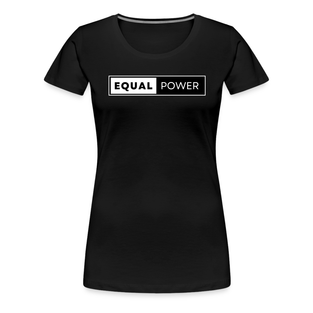 Equal Power T-Shirt - Women Short Sleeve - EP-White - black