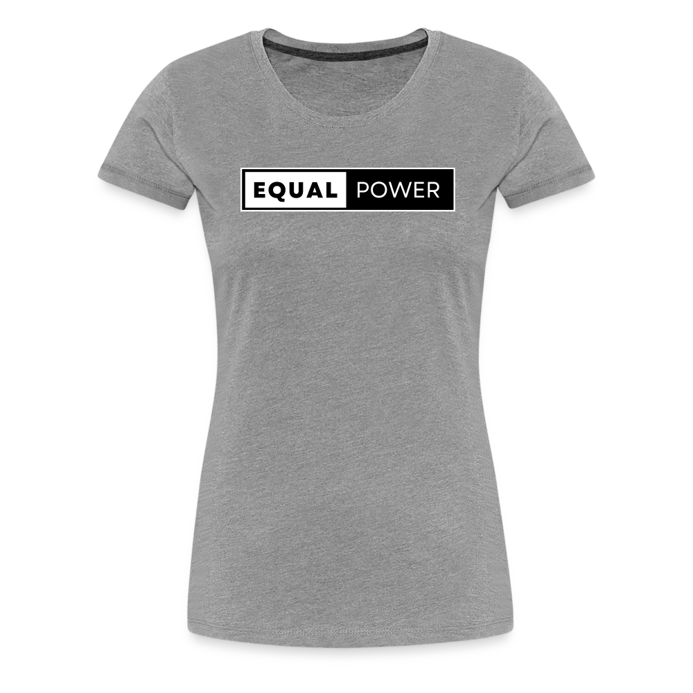 Equal Power T-Shirt - Women Short Sleeve - EP-White - heather gray