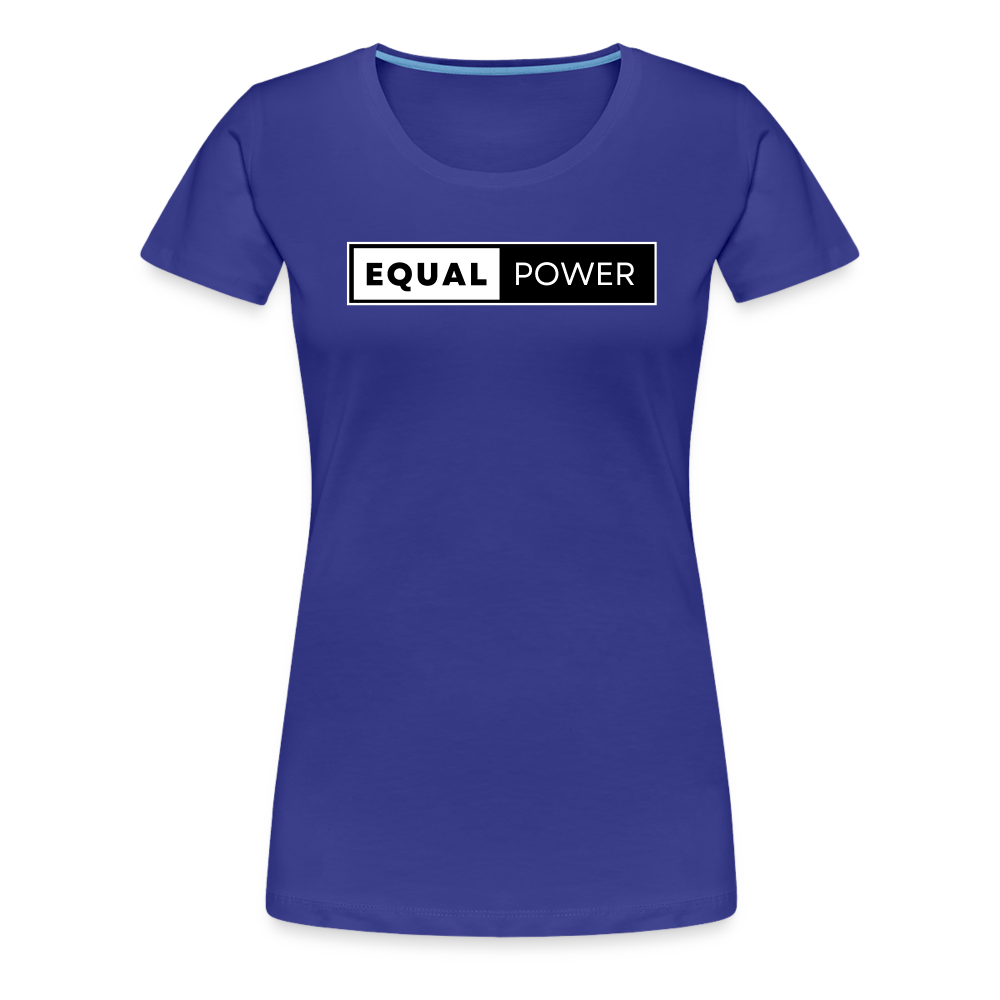 Equal Power T-Shirt - Women Short Sleeve - EP-White - royal blue