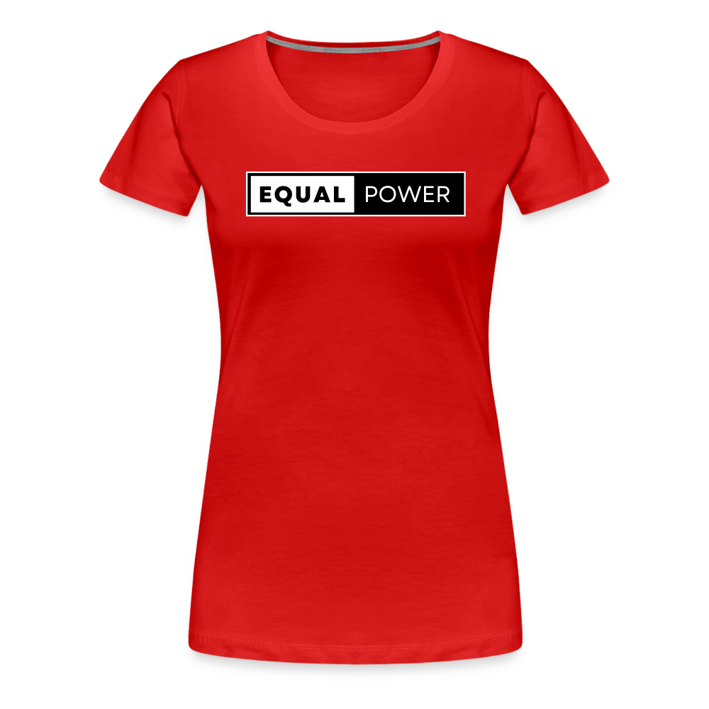 Equal Power T-Shirt - Women Short Sleeve - EP-White - red