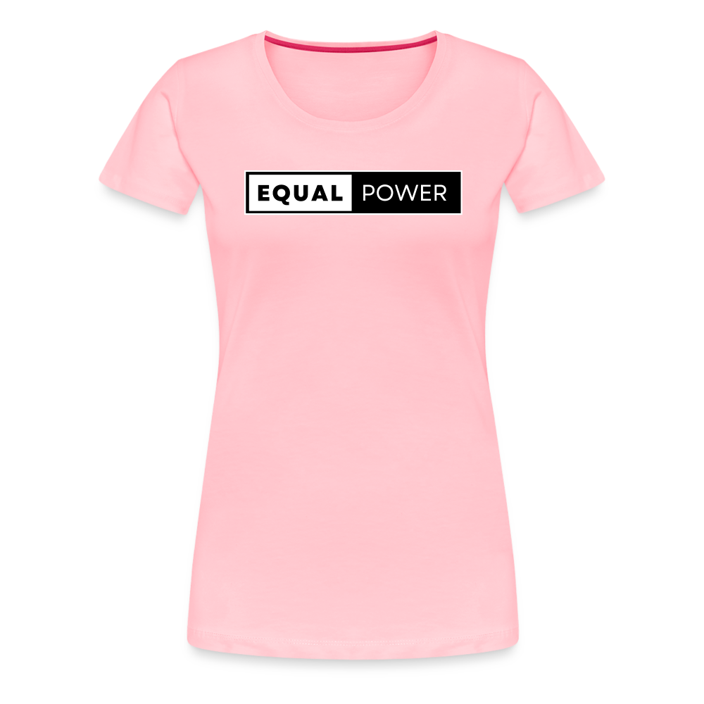 Equal Power T-Shirt - Women Short Sleeve - EP-White - pink