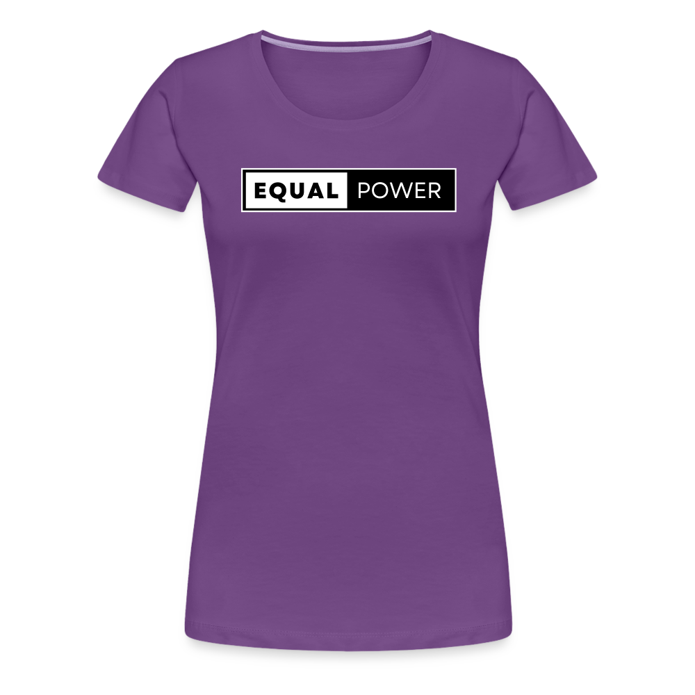 Equal Power T-Shirt - Women Short Sleeve - EP-White - purple