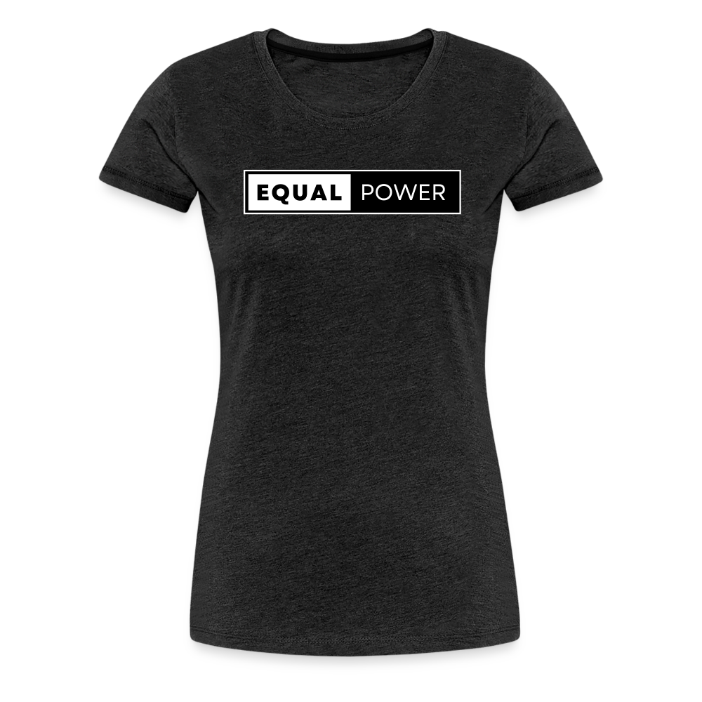 Equal Power T-Shirt - Women Short Sleeve - EP-White - charcoal grey